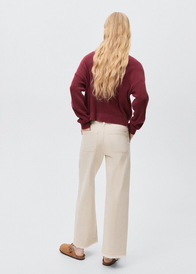 Mango Culotte-Jeans mit Taschen Schlussverkauf