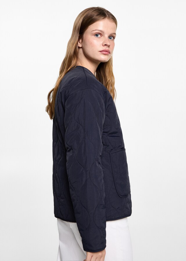 Mango Steppjacke mit Taschen Günstiger Verkauf