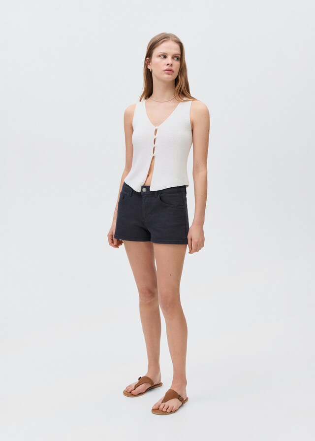 Mango Jeans-Shorts mit hoher Taille Rabatt