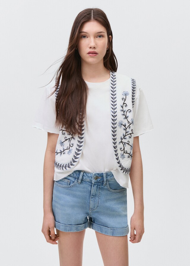 Mango Jeansshorts mit umgeschlagenem Saum Versandkostenfrei
