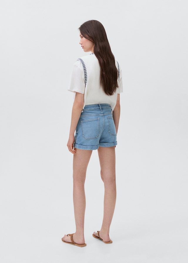 Mango Jeansshorts mit umgeschlagenem Saum Versandkostenfrei