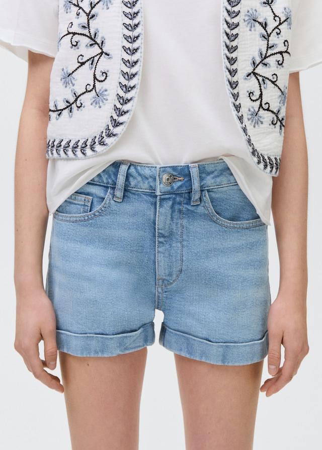 Mango Jeansshorts mit umgeschlagenem Saum Versandkostenfrei