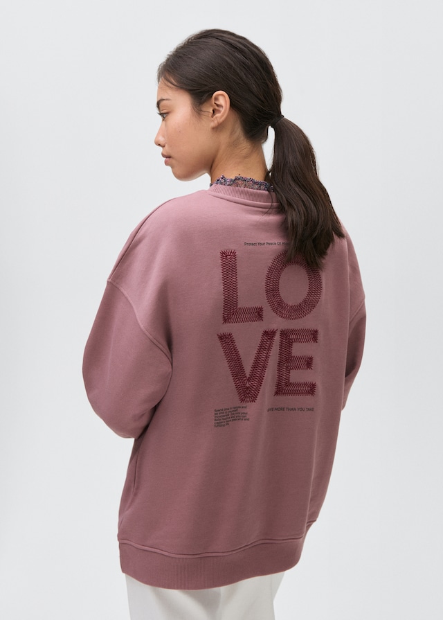 Mango Sweatshirt mit aufgesticktem Schriftzug Online Shopping