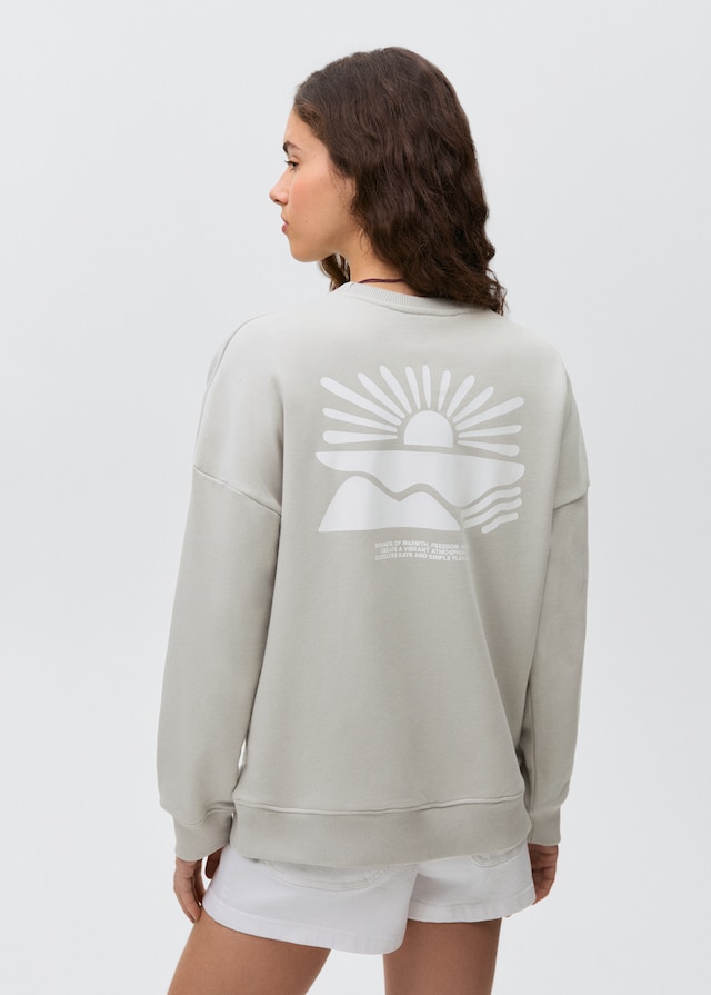 Mango Gemustertes Baumwoll-Sweatshirt Saisonschlussverkauf