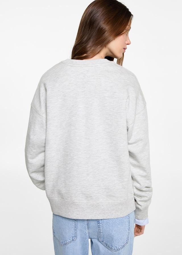 Mango Gemustertes Baumwoll-Sweatshirt Black Friday