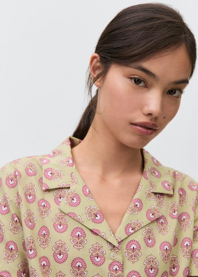 Mango Pyjama-Pack aus gemusterter Baumwolle Online Outlet