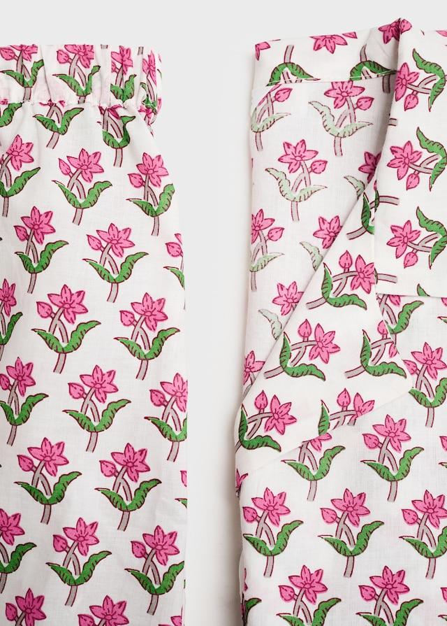 Mango Pyjama-Pack aus gemusterter Baumwolle Blitzangebot