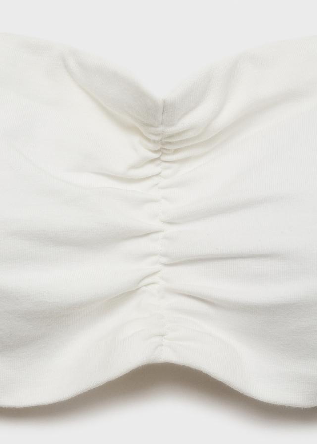 Mango Gerafftes Bandeau-Top Saisonale Angebote