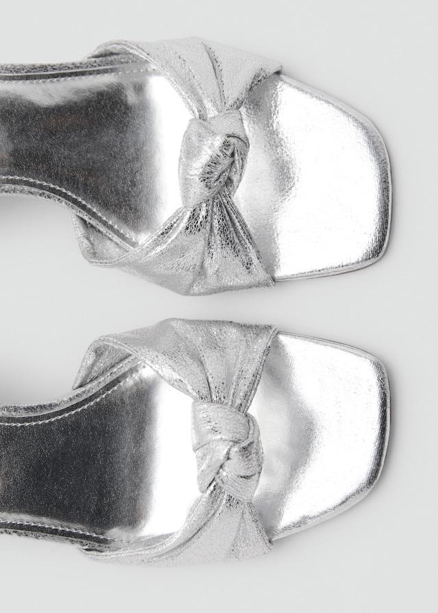 Mango Sandale mit Metallic-Schleifendetail VIP-Rabatte