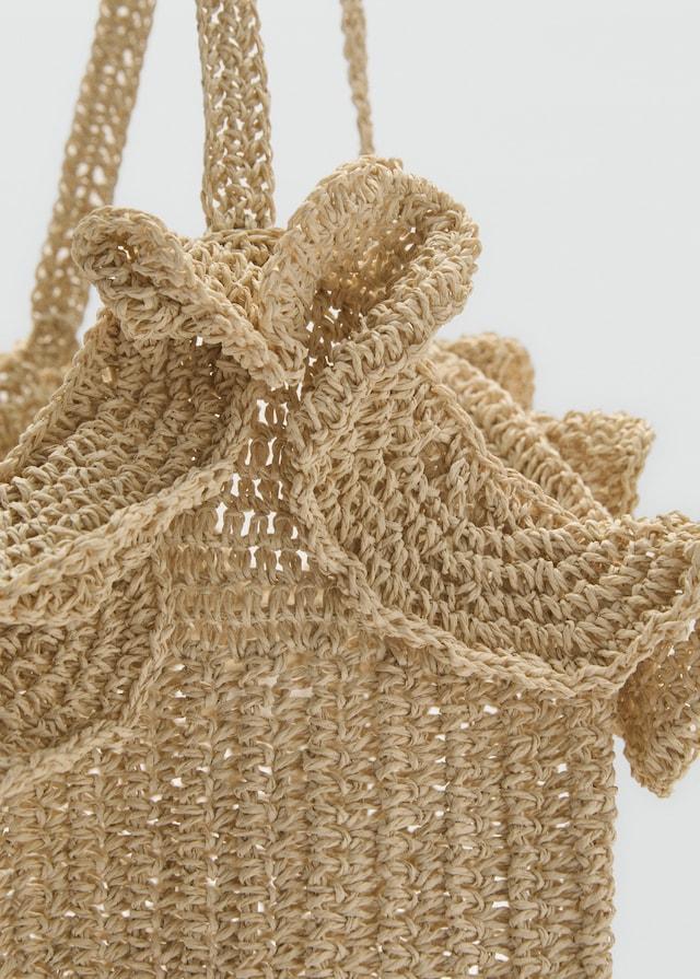 Mango Bucket Bag aus Naturfaser Letzter Tag