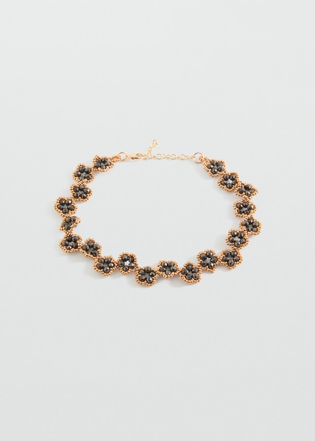 Mango Kristallkette Blume Black Friday Preise