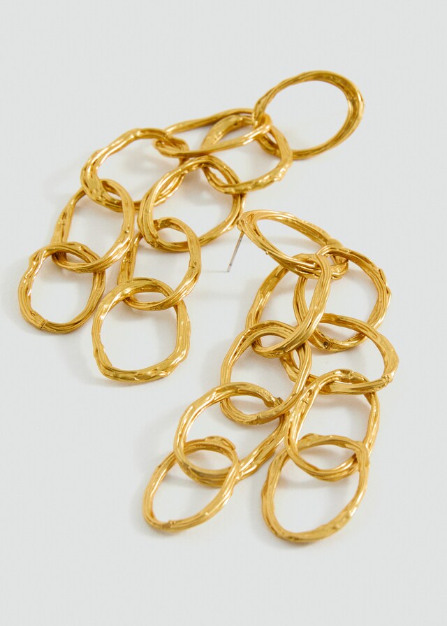 Mango Ohrhänger mit verschlungenen Ringen