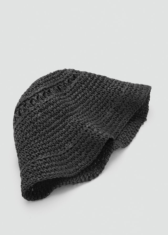 Mango Bucket Hat aus Stroh Rabatt