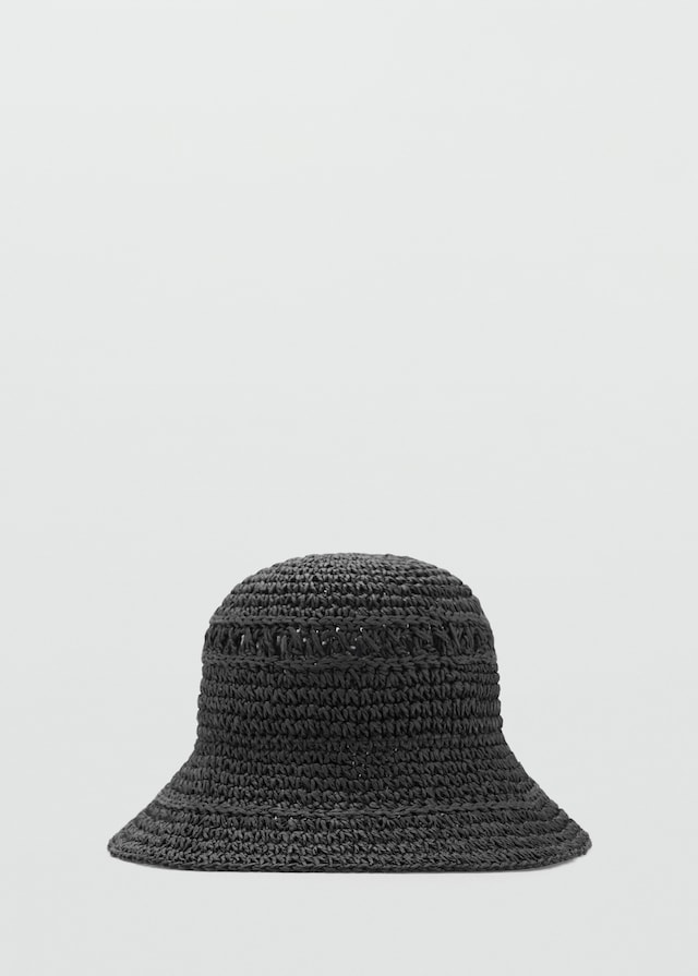 Mango Bucket Hat aus Stroh Rabatt
