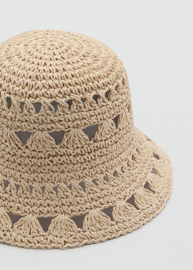 Mango Bucket Hat aus Stroh Großer Ausverkauf