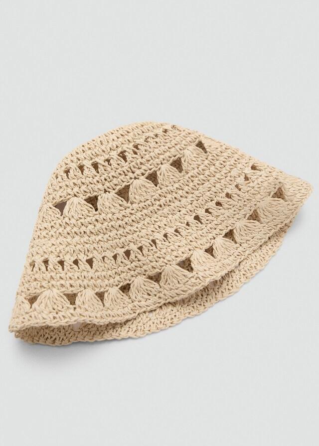 Mango Bucket Hat aus Stroh Großer Ausverkauf