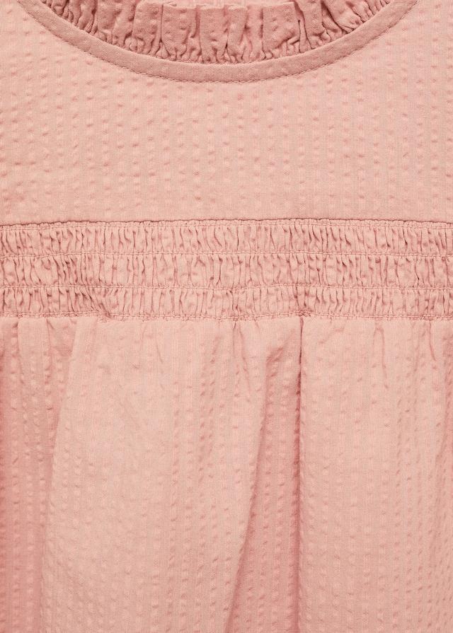 Mango Texturierte Baumwollbluse Preisnachlass