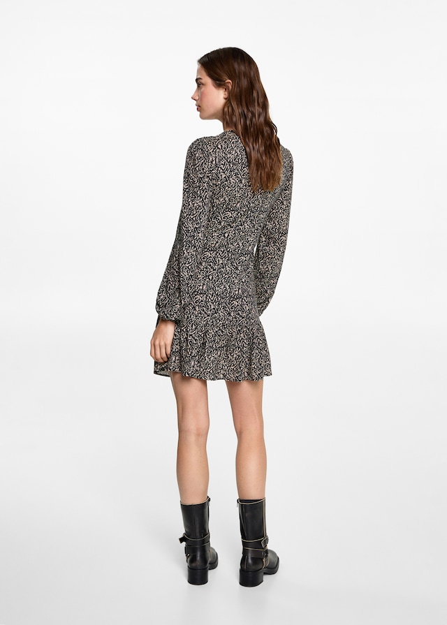Mango Gekräuseltes Printkleid Osterangebot