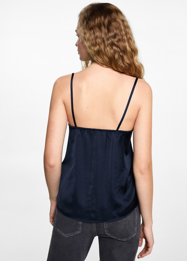 Mango Top mit Seidenspitzen-Detail Zeitlich begrenztes Angebot