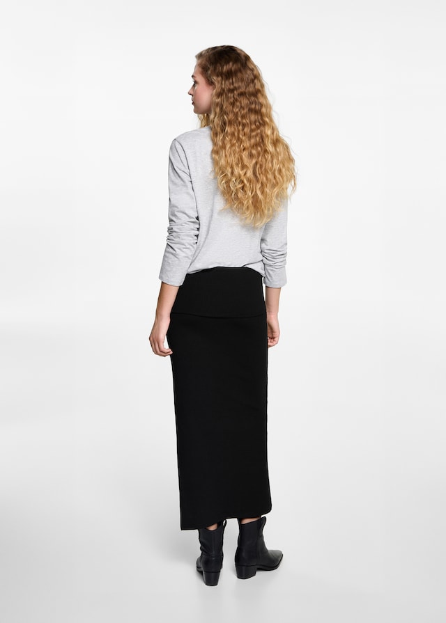 Mango Langer Strickrock Riesige Ersparnisse