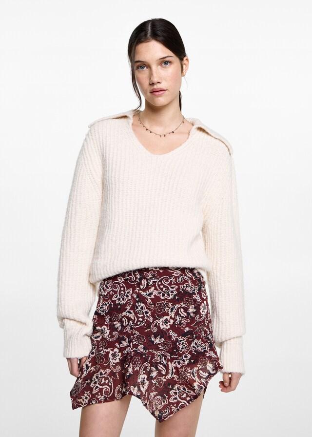 Mango Asymmetrisches Printkleid Tiefpreis