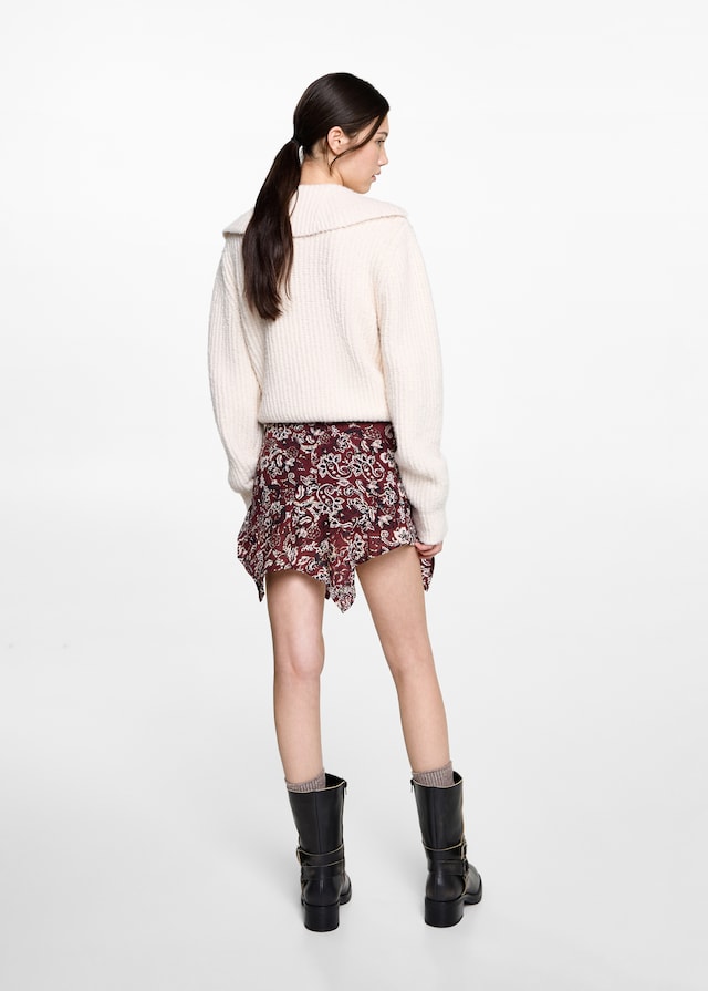 Mango Asymmetrisches Printkleid Tiefpreis
