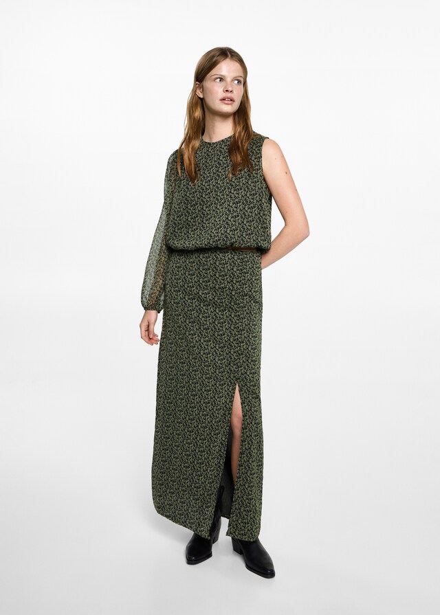 Mango Langer bedruckter Rock Super Sparpreis