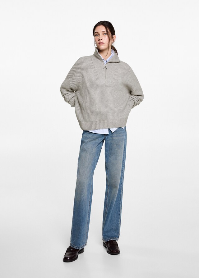 Mango Strickpullover mit Troyerkragen Zeitbegrenzte Promotion