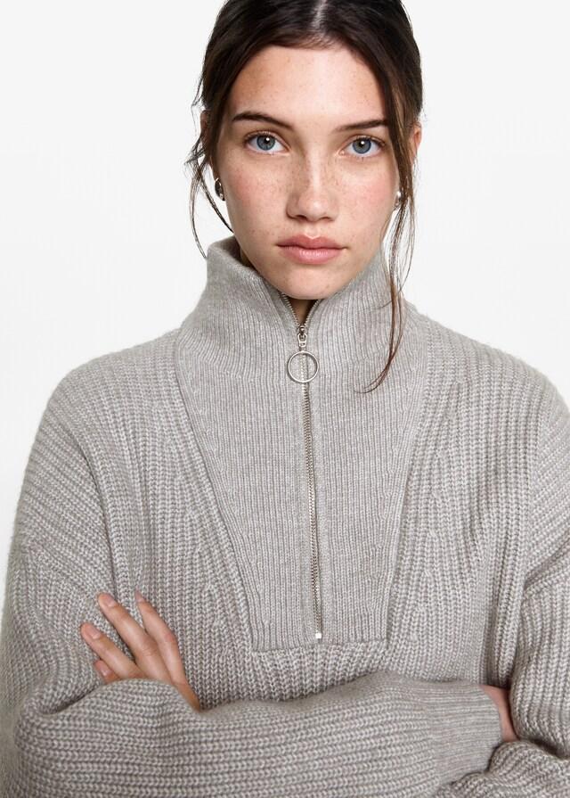 Mango Strickpullover mit Troyerkragen Zeitbegrenzte Promotion