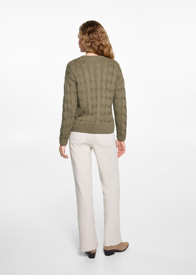Mango Pullover mit Zopfmuster Bis zu 60% Rabatt