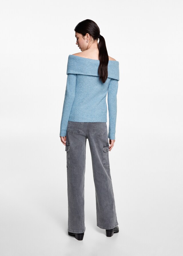 Mango Schulterfreier Strickpullover Bis zu 55% Rabatt