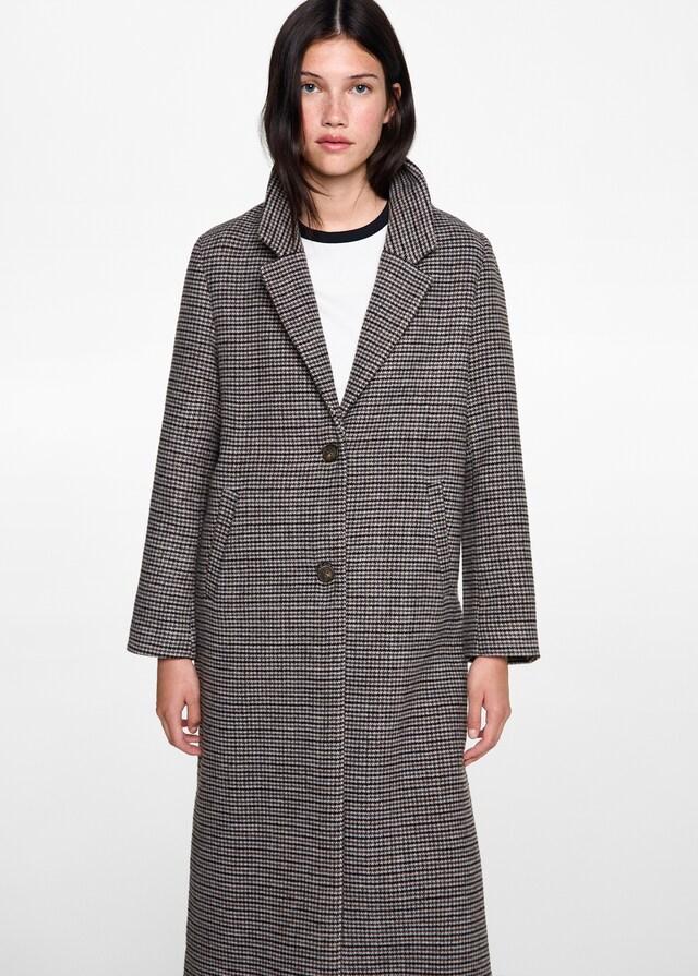Mango Wollmantel mit Hahnentritt Discount Store für neue Produkte