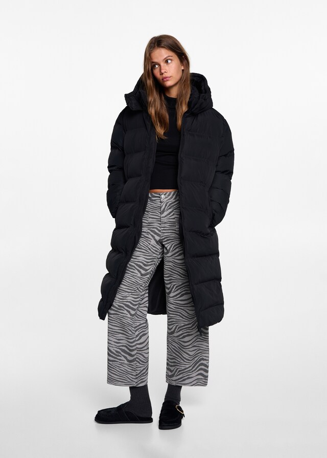 Mango Langer Steppanorak Clearance-Verkauf